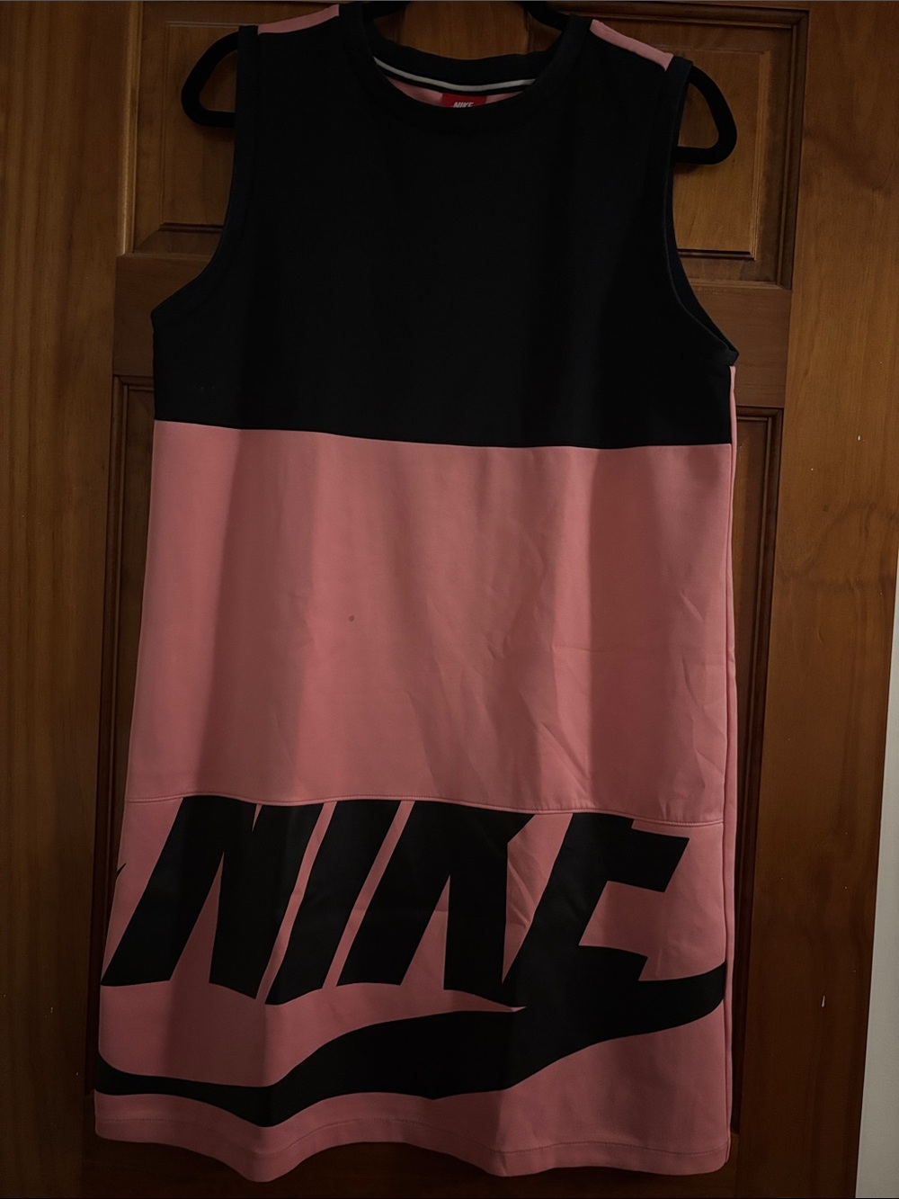 Nike Pink and Black Colorblock Sleeveless Dress